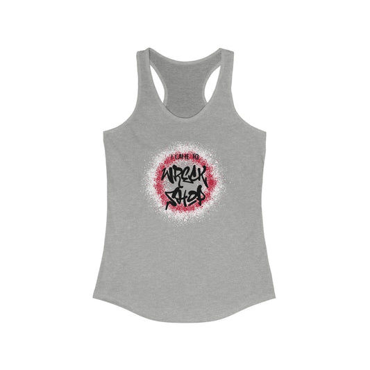 Racerback Tank Top (Black Text) – I Came to Wreck Shop | CA - Ohhh So Swag