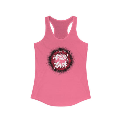 Racerback Tank Top (White Text) – I Came to Wreck Shop | US - Ohhh So Swag