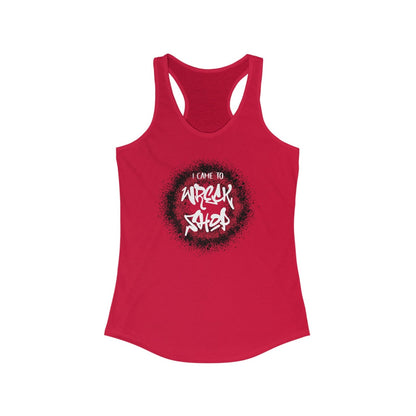 Racerback Tank Top (White Text) – I Came to Wreck Shop | US - Ohhh So Swag