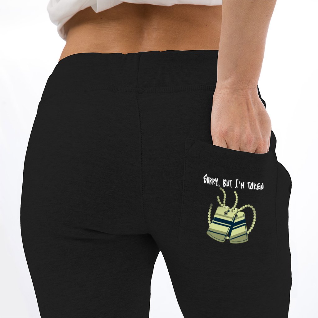 Sorry, But I'm Taken Premium Fleece Joggers (Black) | US - Ohhh So Swag