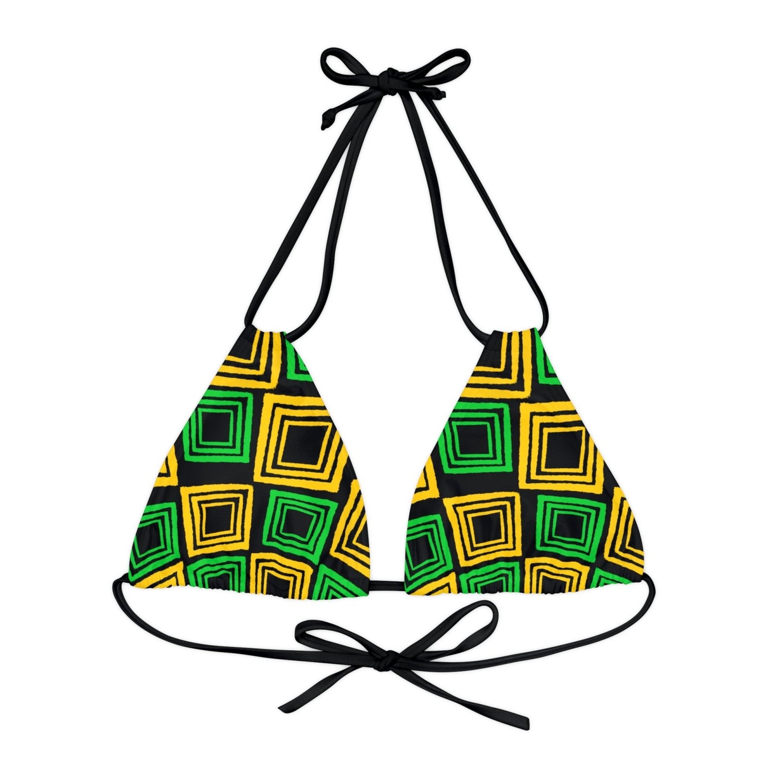 Strappy Triangle Bikini Top, Jamaica Colours – J.A. Squared | US - Ohhh So Swag