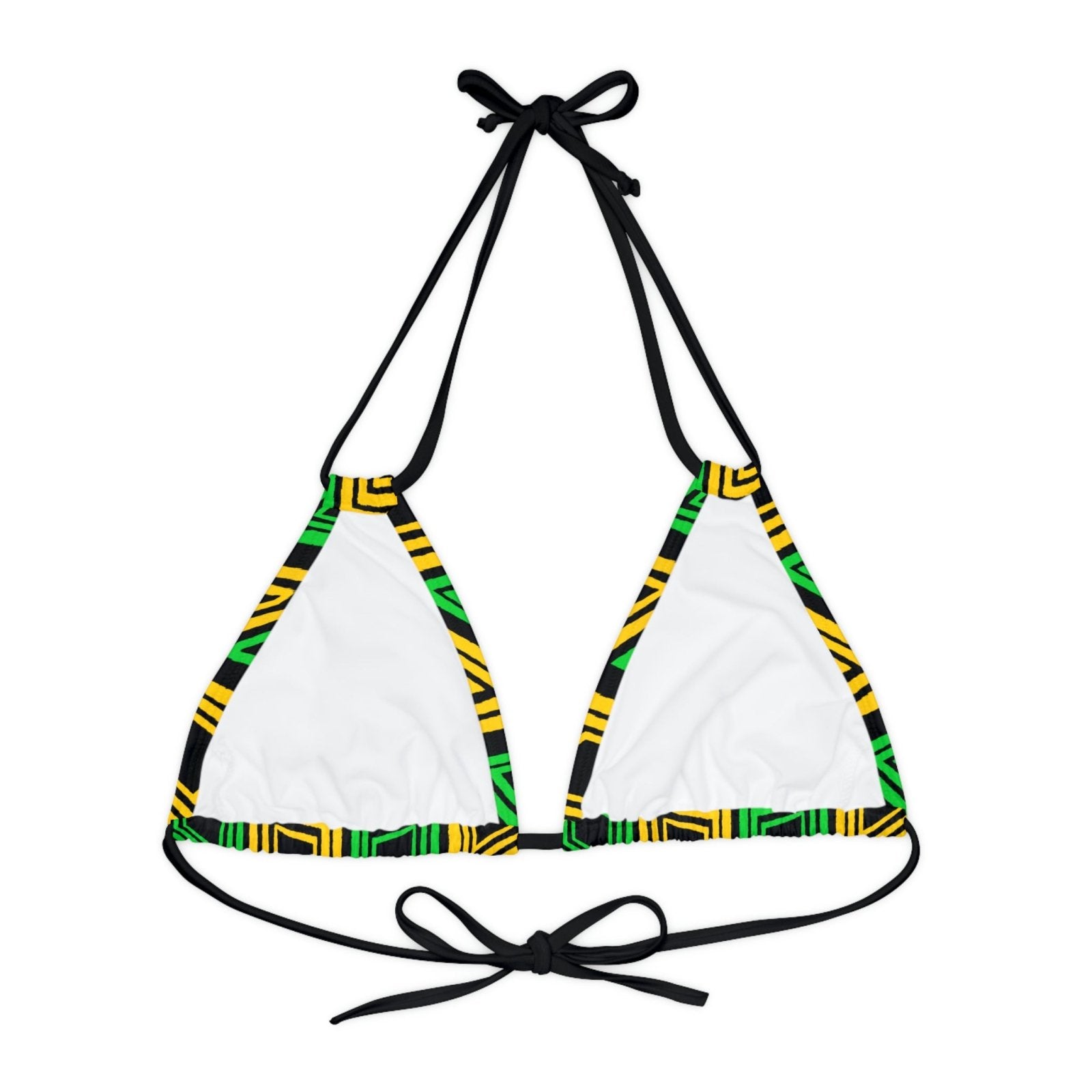 Strappy Triangle Bikini Top, Jamaica Colours – J.A. Squared | US - Ohhh So Swag