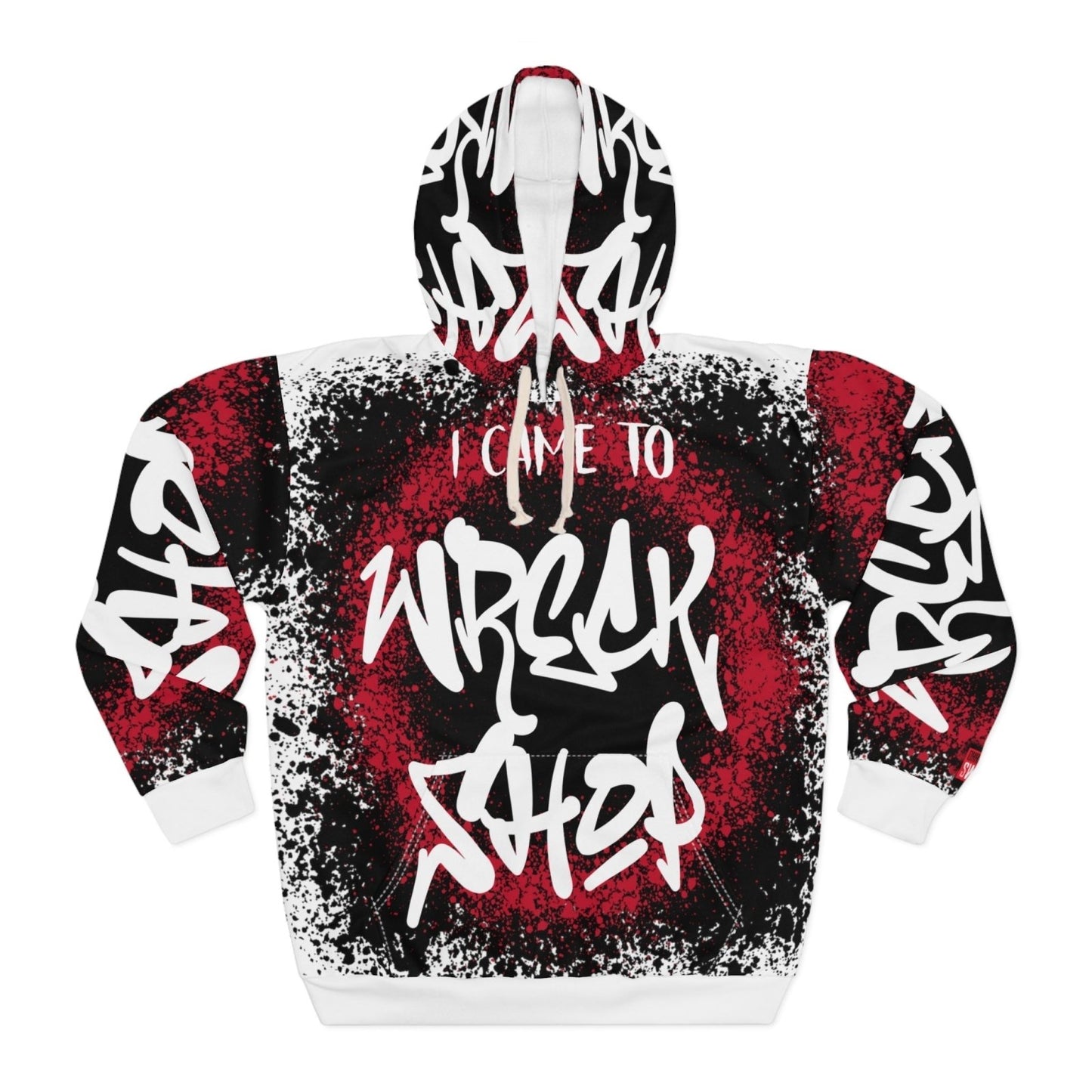 Streetwear Graphic Hoodie, White Remix – I Came to Wreck Shop | US - Ohhh So Swag