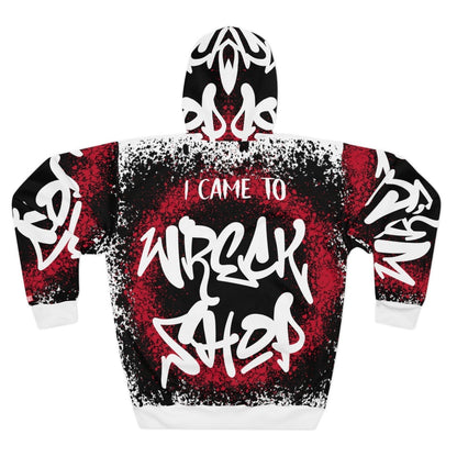 Streetwear Graphic Hoodie, White Remix – I Came to Wreck Shop | US - Ohhh So Swag