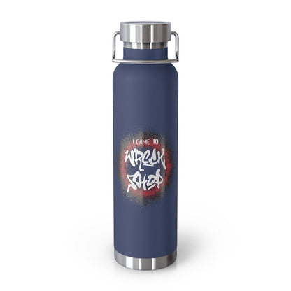 Water Bottle, Built-in Sticker (White Text) – I Came to Wreck Shop | US - Ohhh So Swag