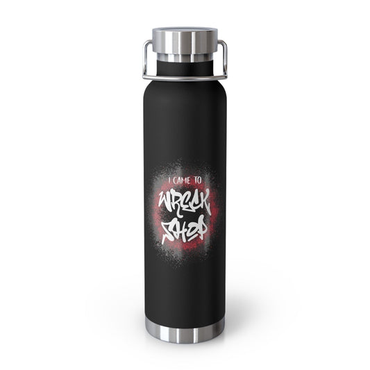 Water Bottle, Built-in Sticker (White Text) – I Came to Wreck Shop | US - Ohhh So Swag