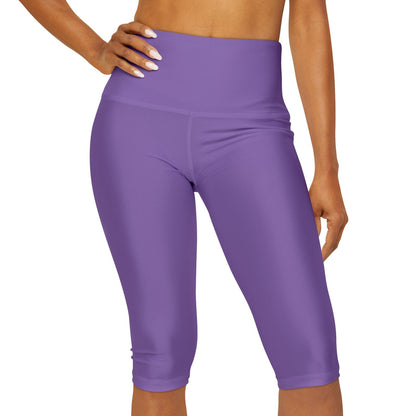 Women's High Waist Yoga Capri Leggings, Red Kiss Lips, Purple Heart (Light Purple) – Love, Me. | US - Ohhh So Swag