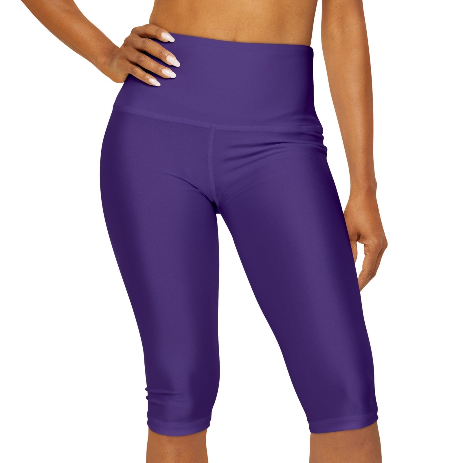 Women's High Waist Yoga Capri Leggings, Red Kiss Lips, Purple Heart (Purple) – Love, Me. | US - Ohhh So Swag