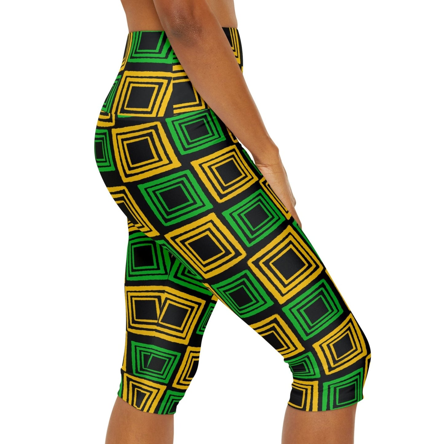 Yoga Capri Leggings, Jamaica Colours – J.A. Squared | US - Ohhh So Swag