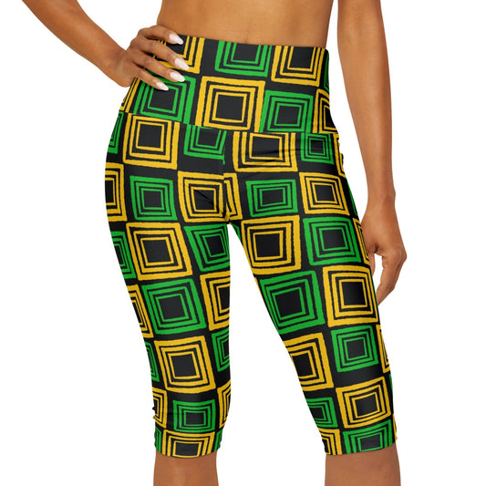 Yoga Capri Leggings, Jamaica Colours – J.A. Squared | US - Ohhh So Swag